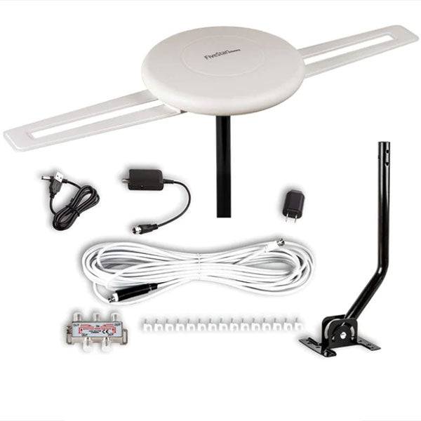 Long Range 2023 360° Omni Directional Outdoor HDTV Antenna & Mounting Pole