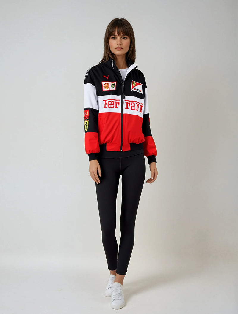 Belezza – Vintage Unisex Ferrari Race Jacket with Authentic Logo & Durable Fit-3